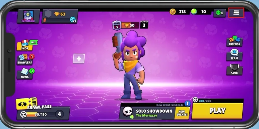 Brawl Stars > Main Menu