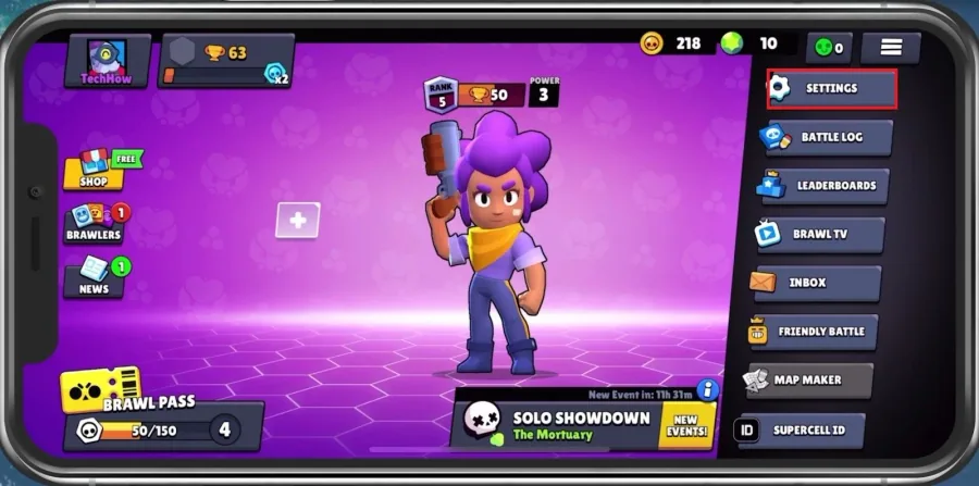 Brawl Stars > Settings