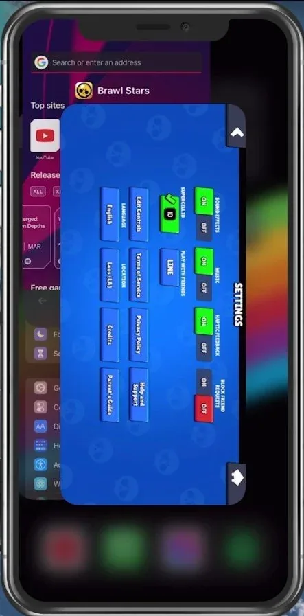 Close all apps running on your mobile device