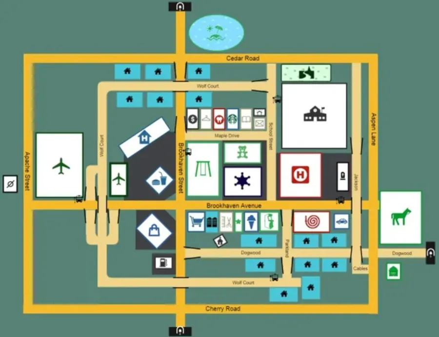 Brookhaven Map - By Reddit user Algania