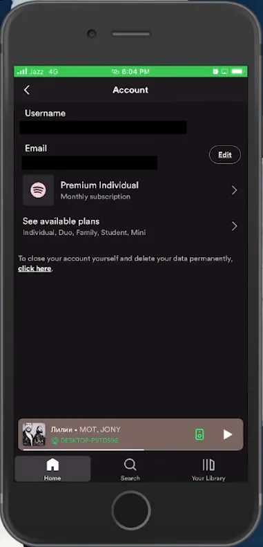 spotify on mobile