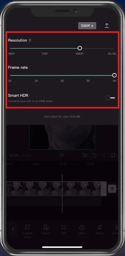 Change Project Resolution and Frame Rate