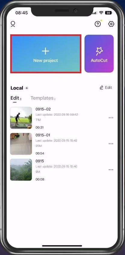 Import Videos to CapCut Project