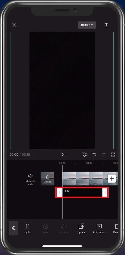 Add Black Image to CapCut Project