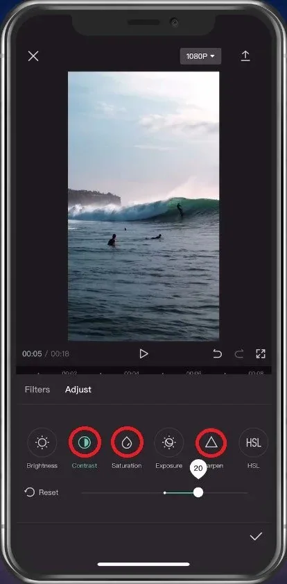 Video Sharpen, Contrast & Saturation