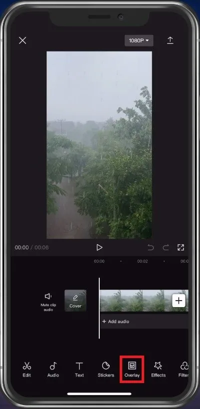 Overlay Option on CapCut