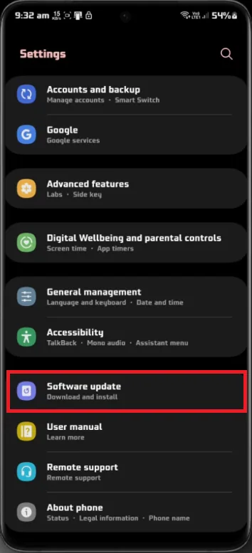 android software update