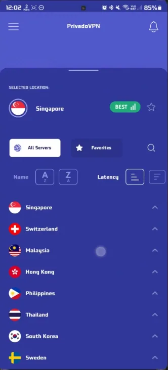 select new location