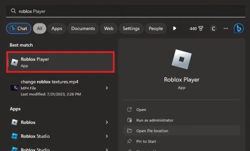open roblox file location