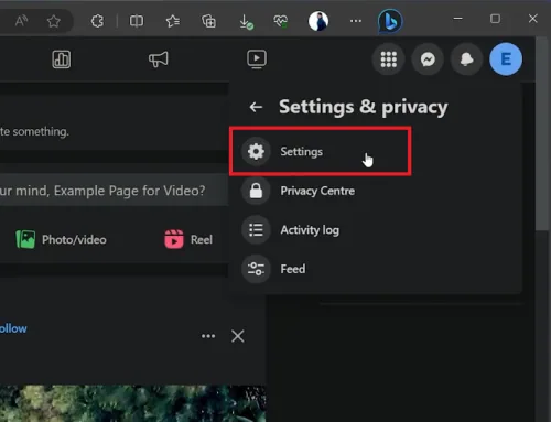 facebook page settings