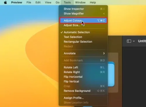 Preview > Tools > Adjust Color