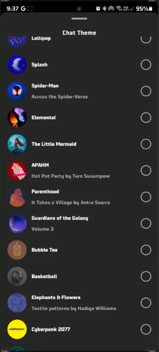 choose chat theme