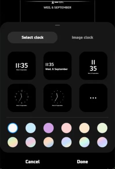 change clock style