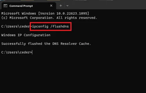 clear your dns resolver cache