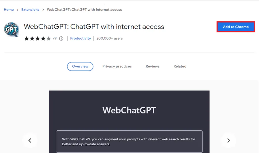 Google Browser Extensions > WebChatGPT