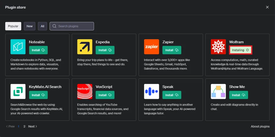 reinstall chatgpt plugin