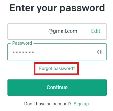 reset your password