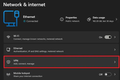 disable vpn