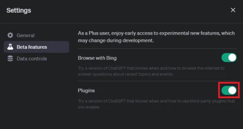 enable plugins in chatgpt settings