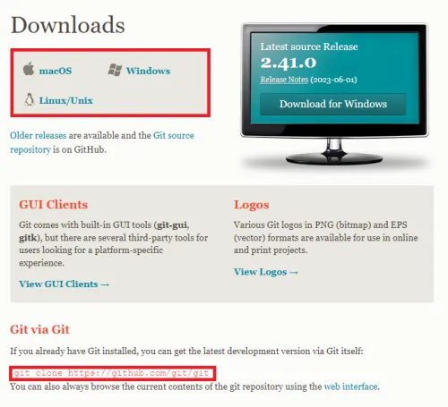 download Git and install it
