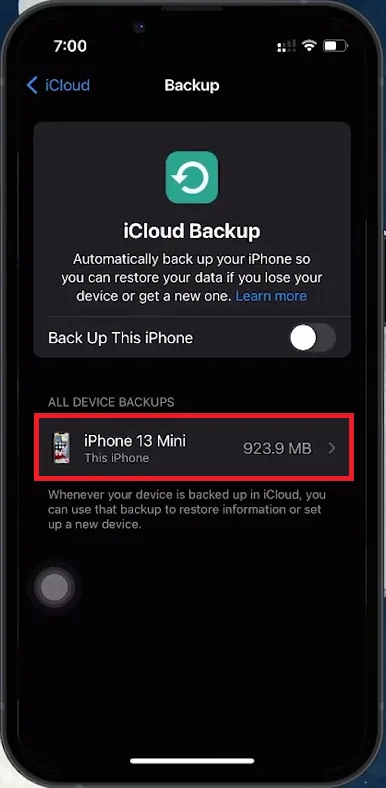 check icloud backup