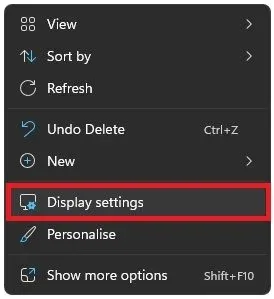 Windows Display Settings