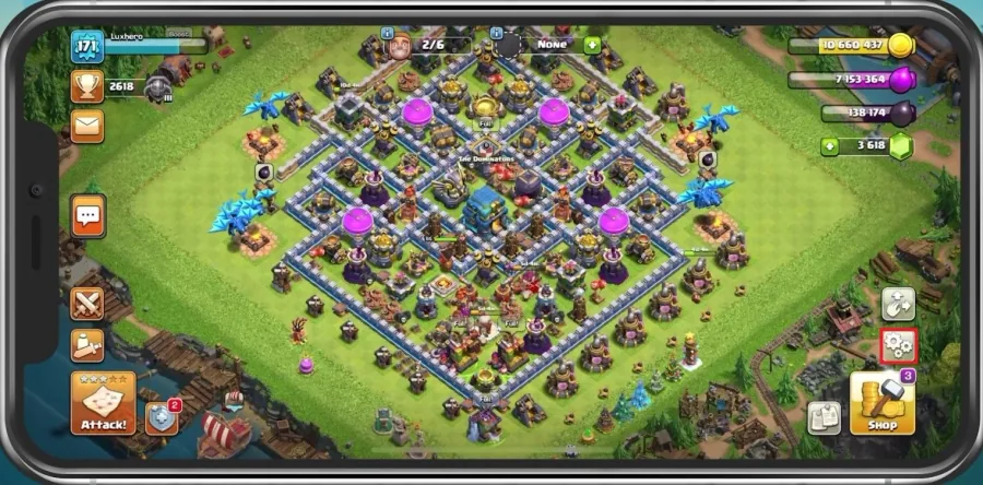 Clash of Clans > Settings