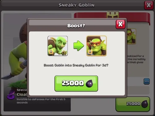 After selecting to boost one of your troops, it will be activated for 3 days, dur…