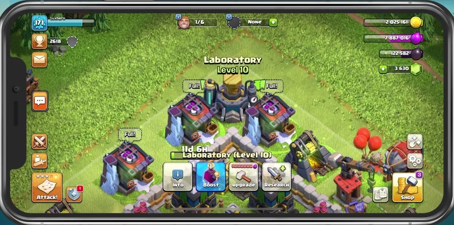 Build the laboratory in Clash of Clans