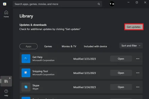 windows store library