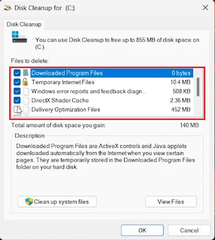 windows disk cleanup