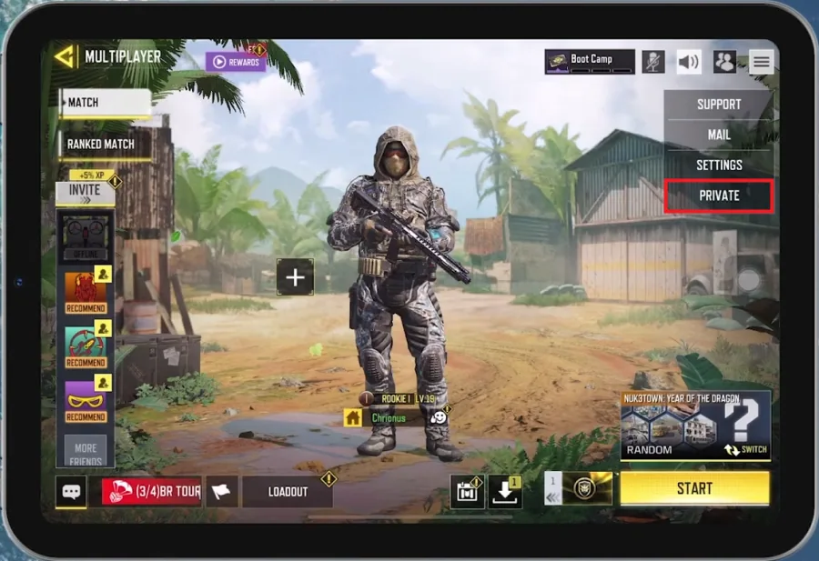 private game