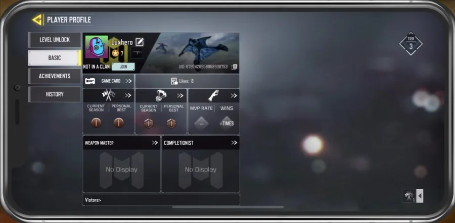 COD Mobile > Player Profile