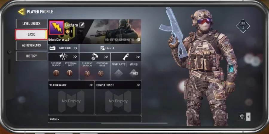 COD Mobile > Player Profile