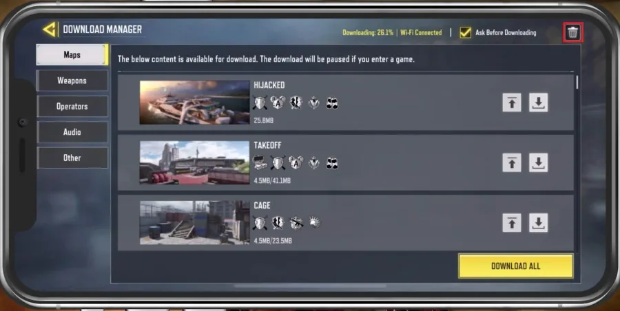 COD Mobile Download Manager
