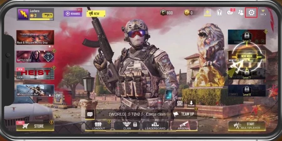 COD Mobile > Settings
