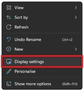 Adjust the Windows Display Settings