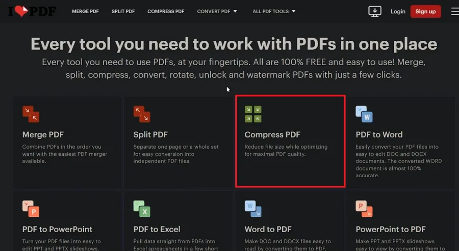 compress PDF