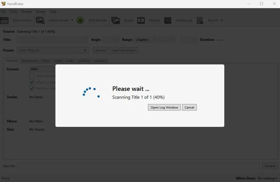 Drag and drop video into Handbrake