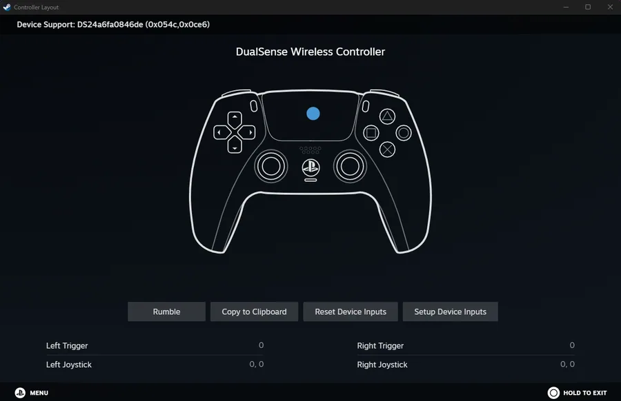 steam controller settings