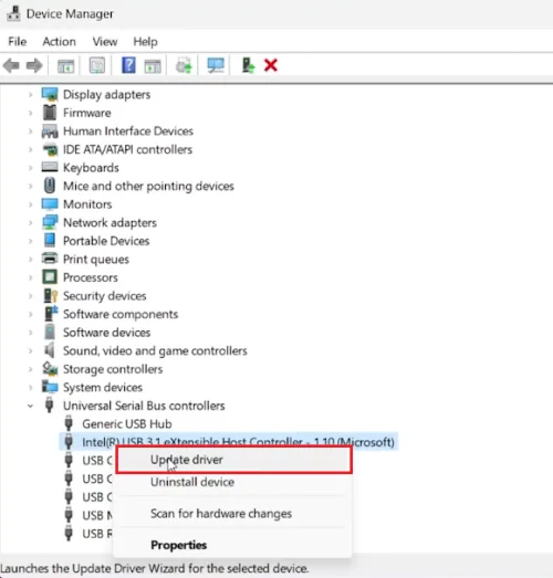 update controller driver