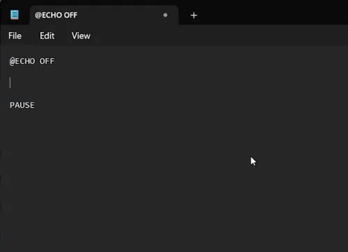 write batch file script