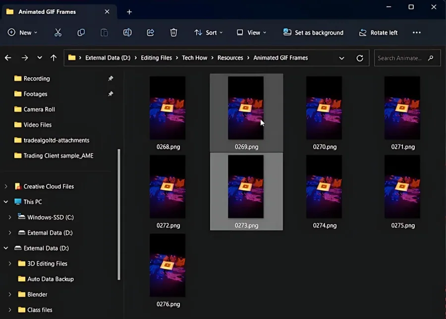 Create series of images