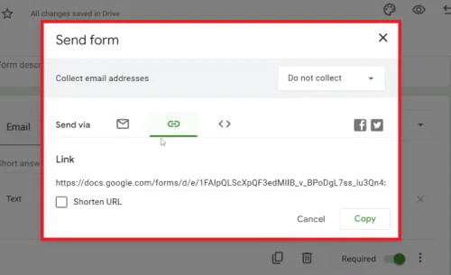 send form via link