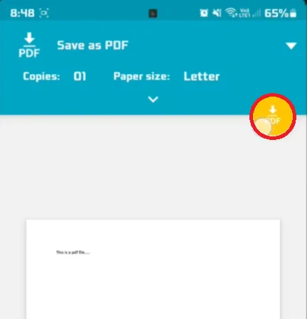 save as pdf
