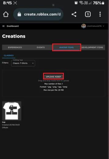 upload roblox asset