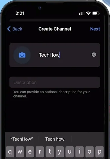 enter information