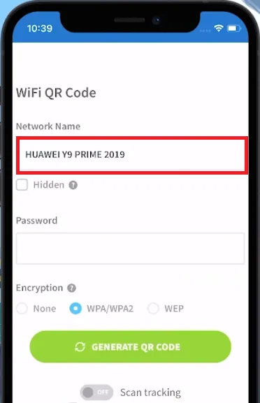 enter wifi ssid