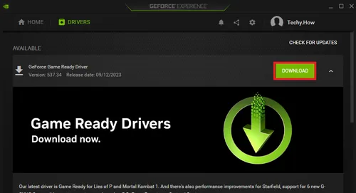 update graphics driver