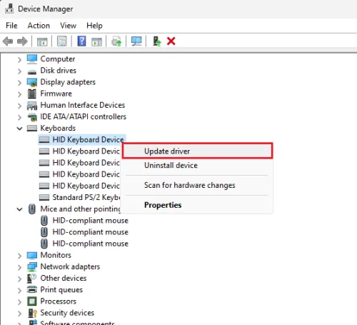 update device drivers